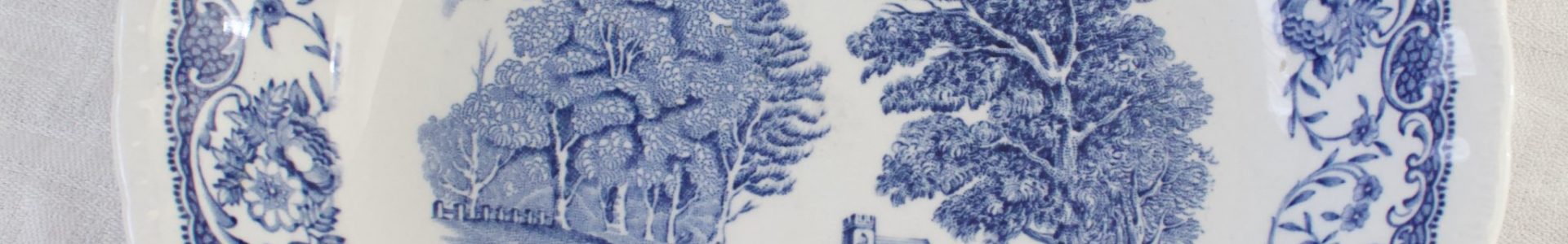 englantilainen syvälautanen, sininen, Royal Tudor Ware