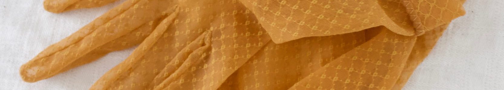 vintage hansikkaat, okra