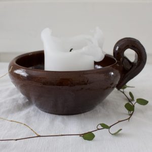 savinen kynttilänalusta