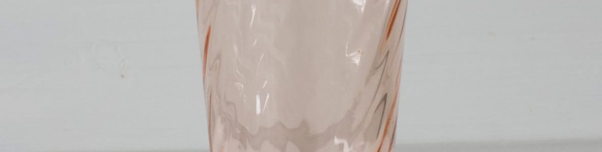 Shampanjalasi, koralliväri, 80-luku