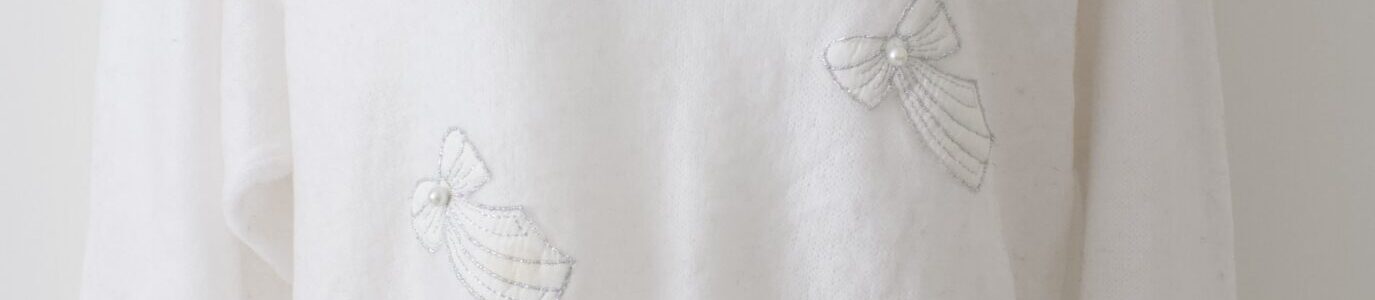 valkoinen vintage neule, 80-luku