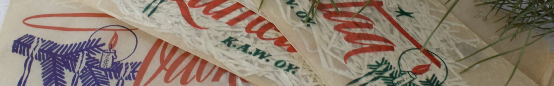 vanhat joulukoristeet