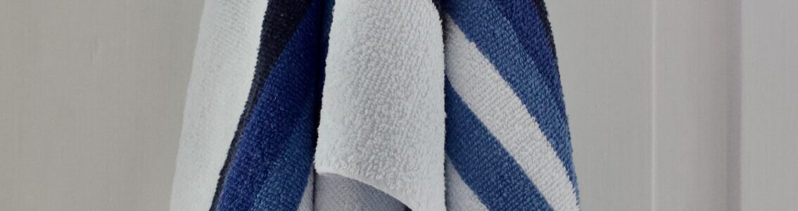 Sininen vintage pyyhe