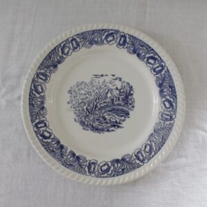 sinivalkoinen ruokalautanen