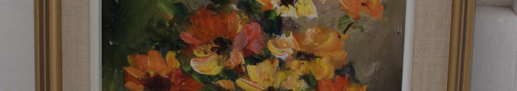 Kukallinen vintage taulu