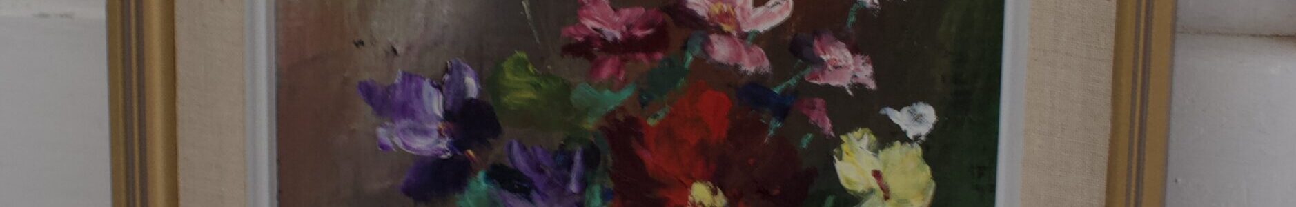 Kukallinen vintage taulu