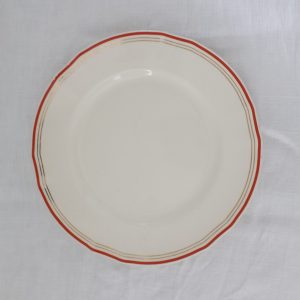 punakulta reunainen ruokalautanen, Arabia